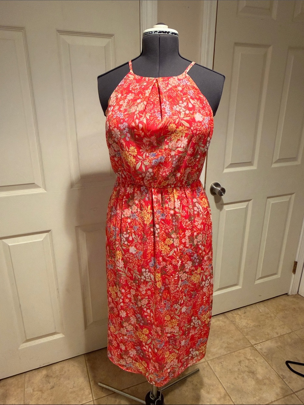NWOT Soraya Floral Halter Midi Dress in Coral MP